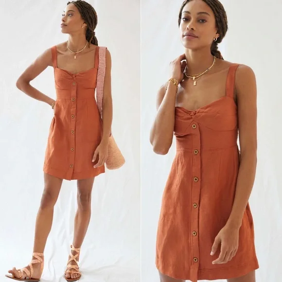 Maeve Anthropologie Twist Front Mini Dress - Picture 3 of 14